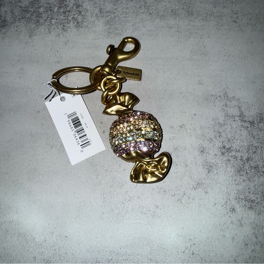 Coach Candy Crystal Keychain Bag charm